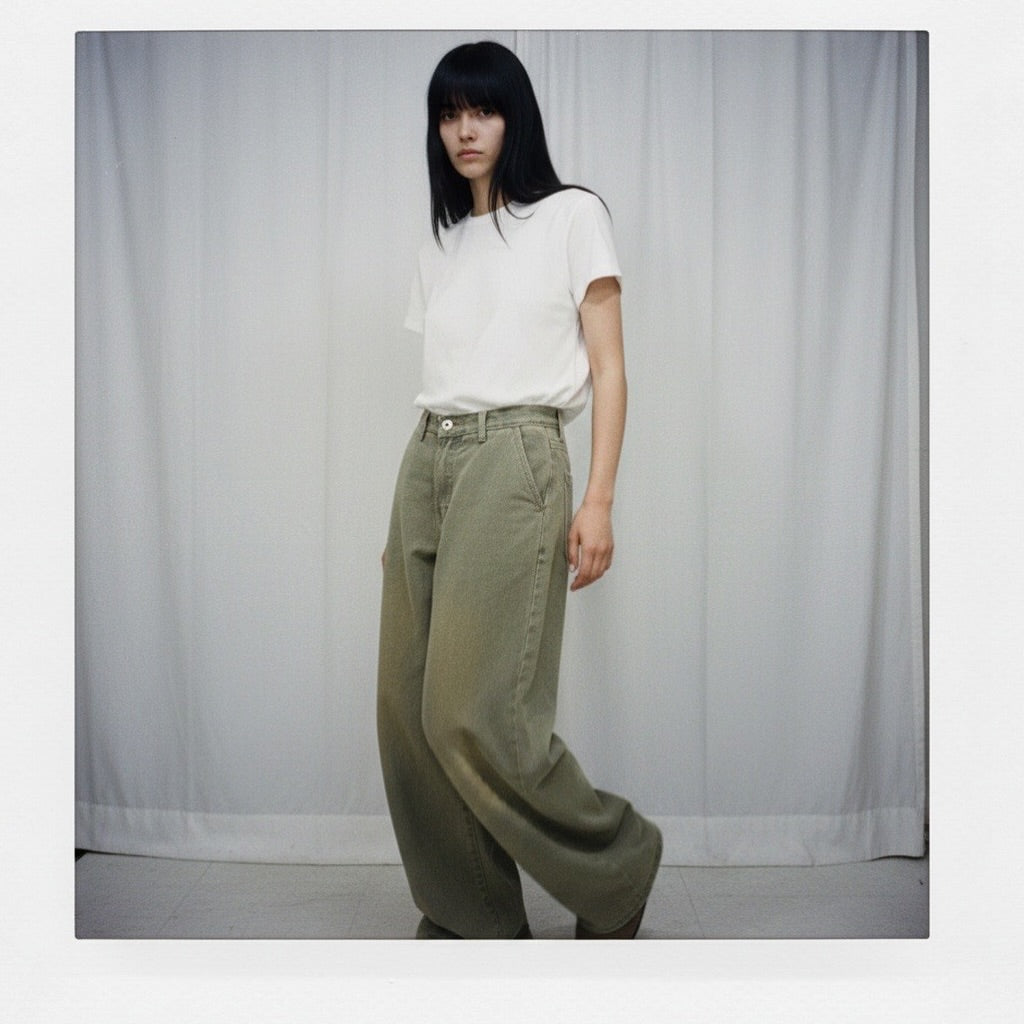 Lowrise7 Retro Jeans - Green Vintage