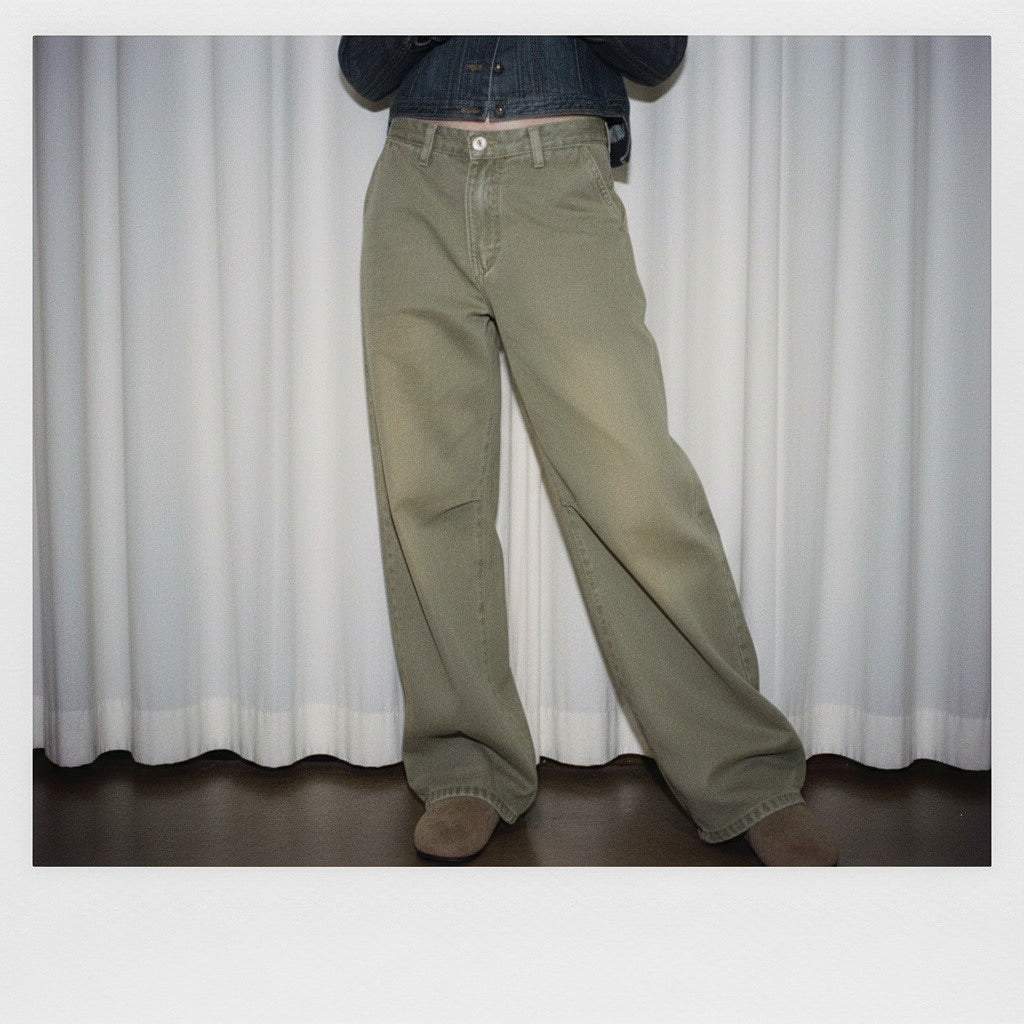Lowrise7 Retro Jeans - Green Vintage
