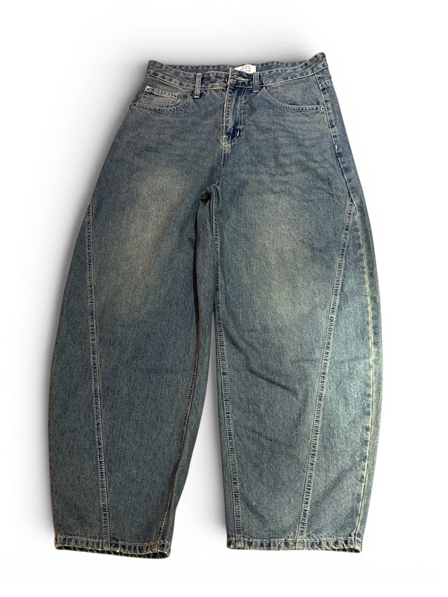 Barrel Japanese Retro Jeans - Ocean Blue