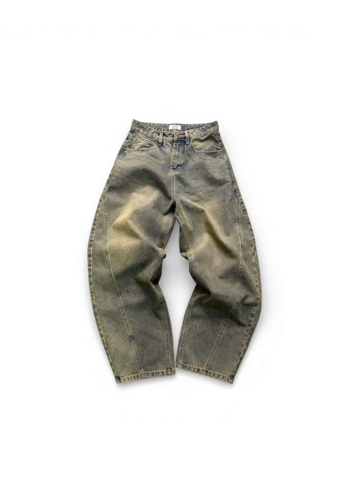 Barrel Japanese Retro Jeans - Green Blue